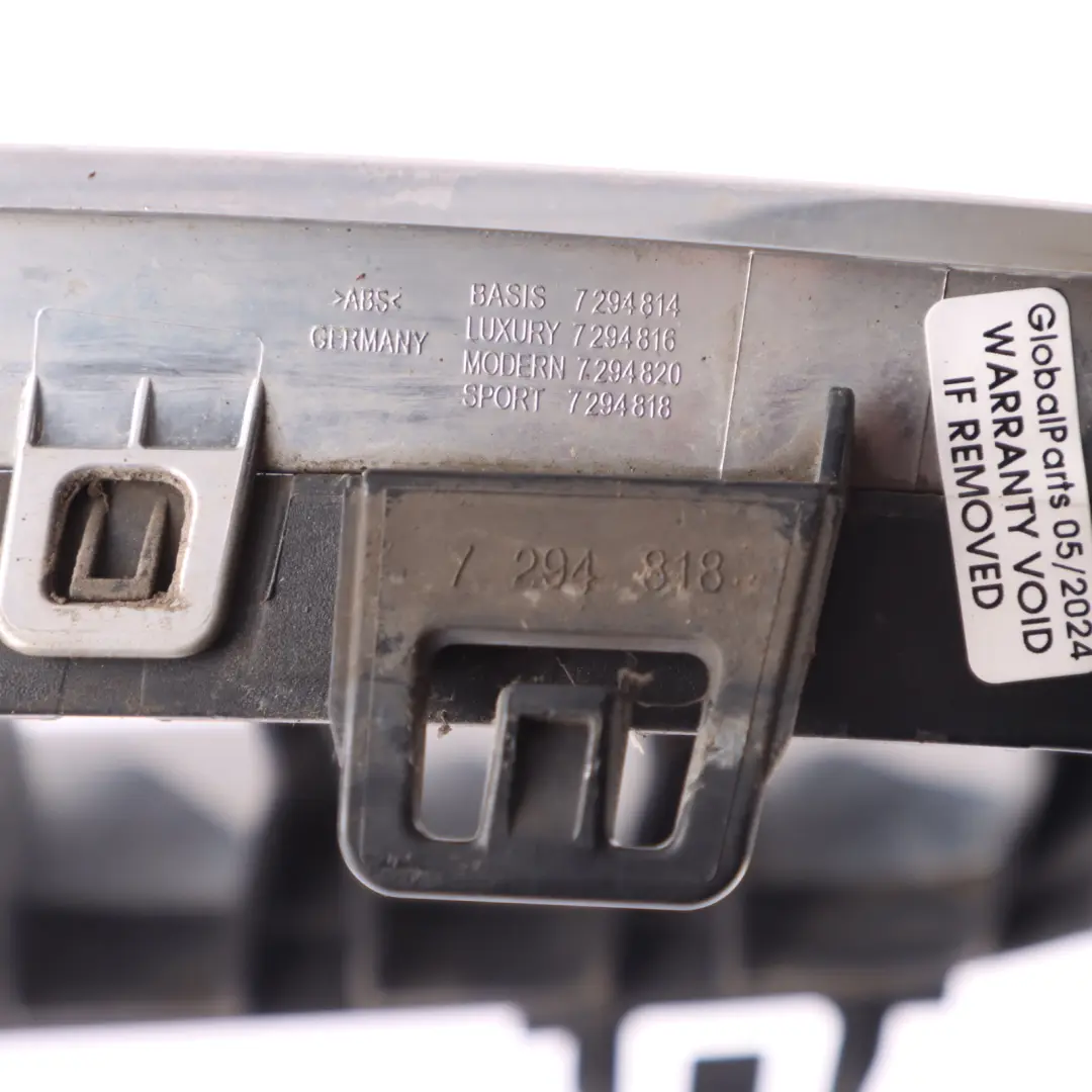 Front Bumper Centre Grille Right O/S Trim Panel Chrome 7294818 to BMW F32 with Part number 7294818-3 BMW F32 Front Bumper Centre Grille Right O/S Trim Panel Chrome 7294818 - SKU 7294818-3 - Part number 7294818-3