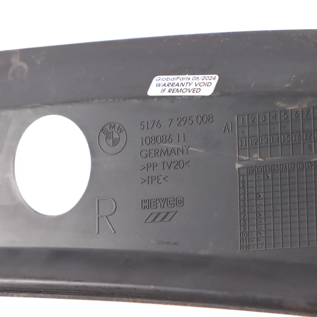 BMW F34 Engine Hood Compartment Cover Right O/S Reinforcement - SKU 7295008 - Part number 7295008
