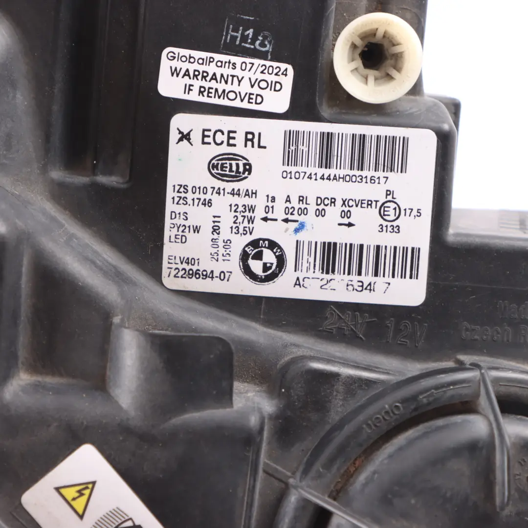 Headlight BMW F20 F21 Headlamp Lamp Light Front Right O/S to with Part number 7296908 Headlight BMW F20 F21 Headlamp Lamp Light Front Right O/S - SKU 7296908 - Part number 7296908