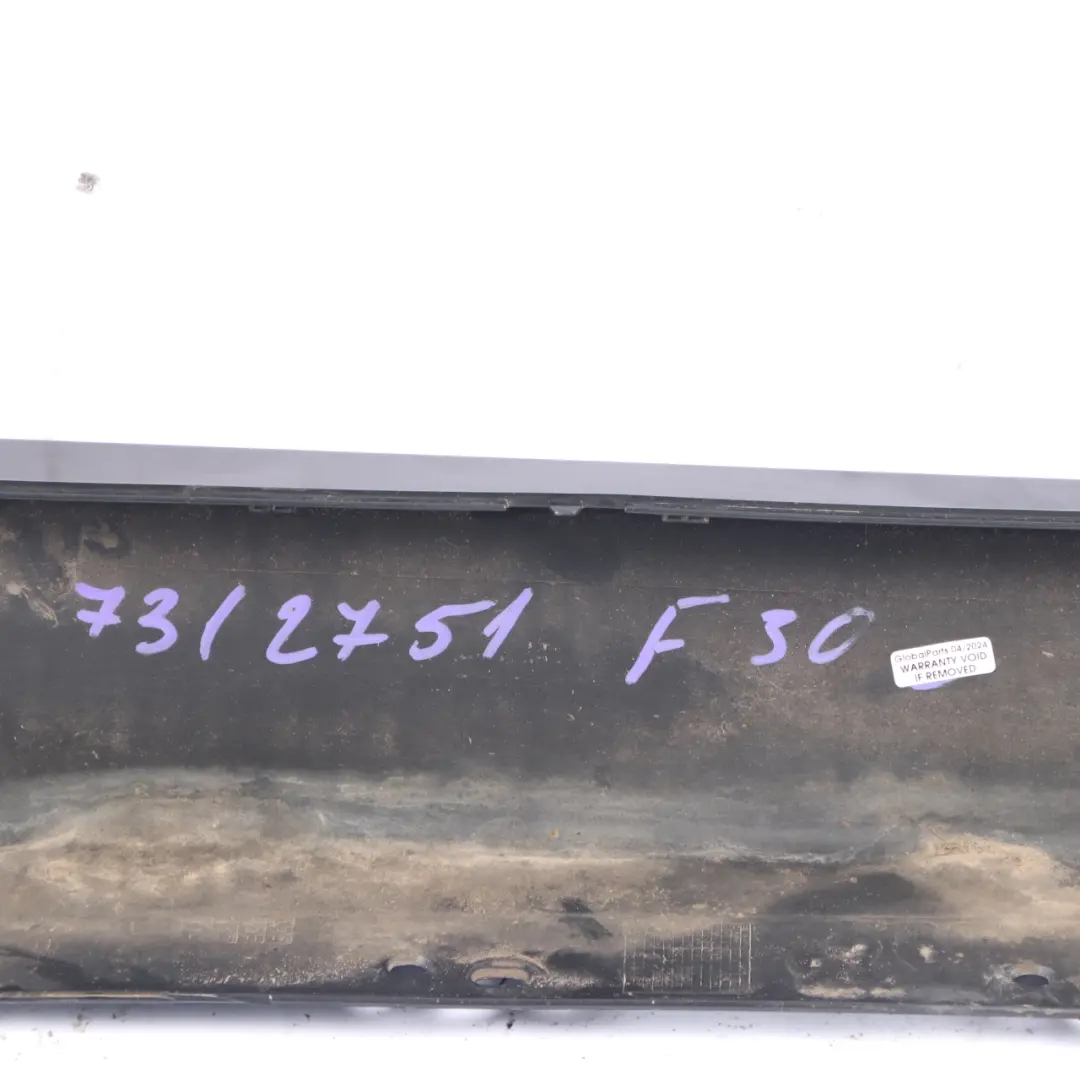 Sill Strip Side Skirt Cover Left N/S Black Sapphire Metallic 475 to BMW 3 F30 F31 with Part number 7312751 BMW 3 F30 F31 Sill Strip Side Skirt Cover Left N/S Black Sapphire Metallic 475 - SKU 7312751-BS2 - Part number 7312751