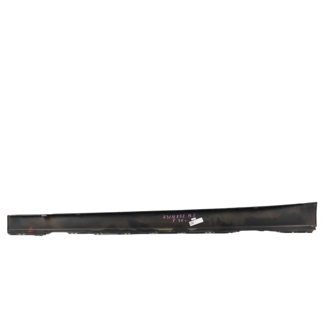 BMW F30 F31 Side Skirt Sill Strip Right O/S Black Sapphire Metallic - 475 - SKU 7312752-BS - Part number 7312752