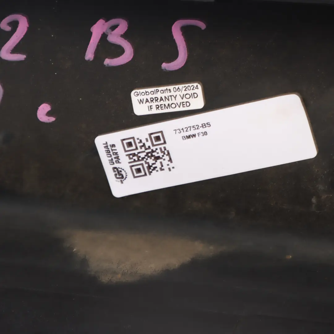 BMW F30 F31 Side Skirt Sill Strip Right O/S Black Sapphire Metallic - 475 - SKU 7312752-BS - Part number 7312752