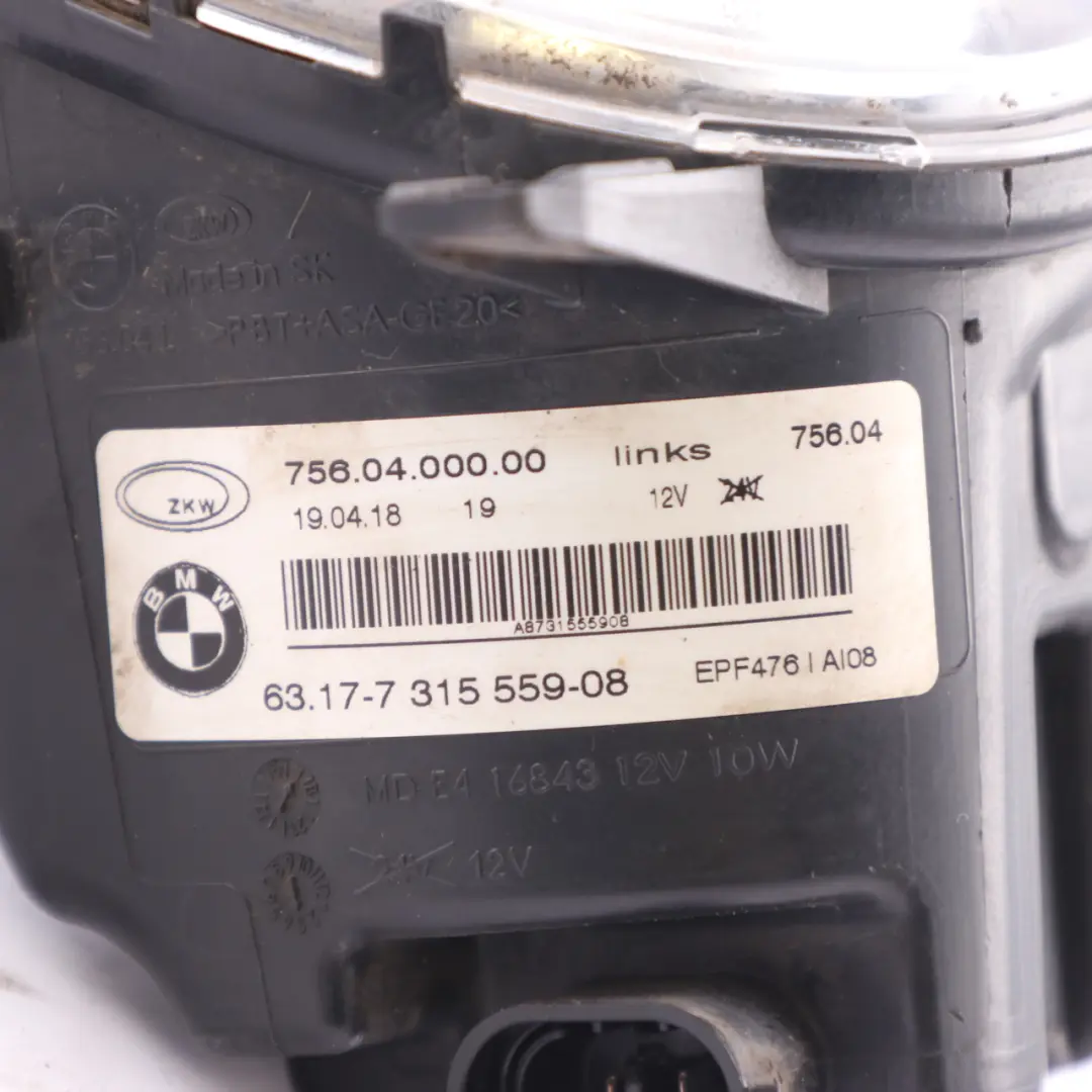 Fog Light BMW F20 F30 F31 LCI Fog Lamp Front Bumper Left N/S LED to with Part number 7315559 Fog Light BMW F20 F30 F31 LCI Fog Lamp Front Bumper Left N/S LED - SKU 7315559-2 - Part number 7315559