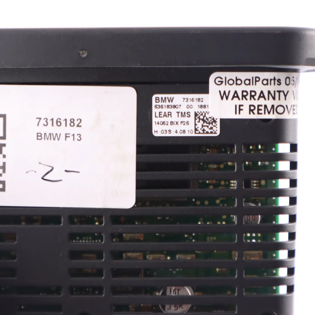 Module Phares BMW F10 F11 F13 LEAR TMS Module commande phares pour à propos du numéro de pièce 7316182 Module Phares BMW F10 F11 F13 LEAR TMS Module commande phares - SKU 7316182 - Numéro de pièce 7316182