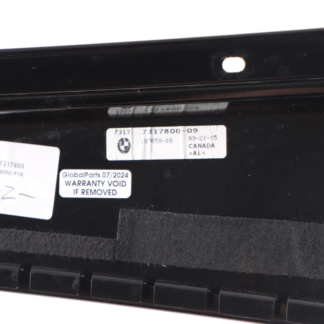 Column B Exterior Cover Rear Right O/S to Shadow Line BMW X6 F16 X6 M F86 with Part number 7317800 Shadow Line BMW X6 F16 X6 M F86 Column B Exterior Cover Rear Right O/S - SKU 7317800 - Part number 7317800