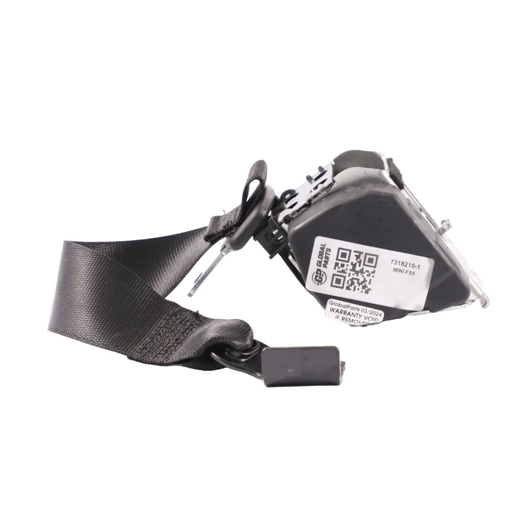 Cinturón De Seguridad Superior Trasero Derecho Negro para Mini Cooper F55 con número de pieza 7318210 Mini Cooper F55 Cinturón De Seguridad Superior Trasero Derecho Negro - SKU 7318210-1 - Número de pieza 7318210