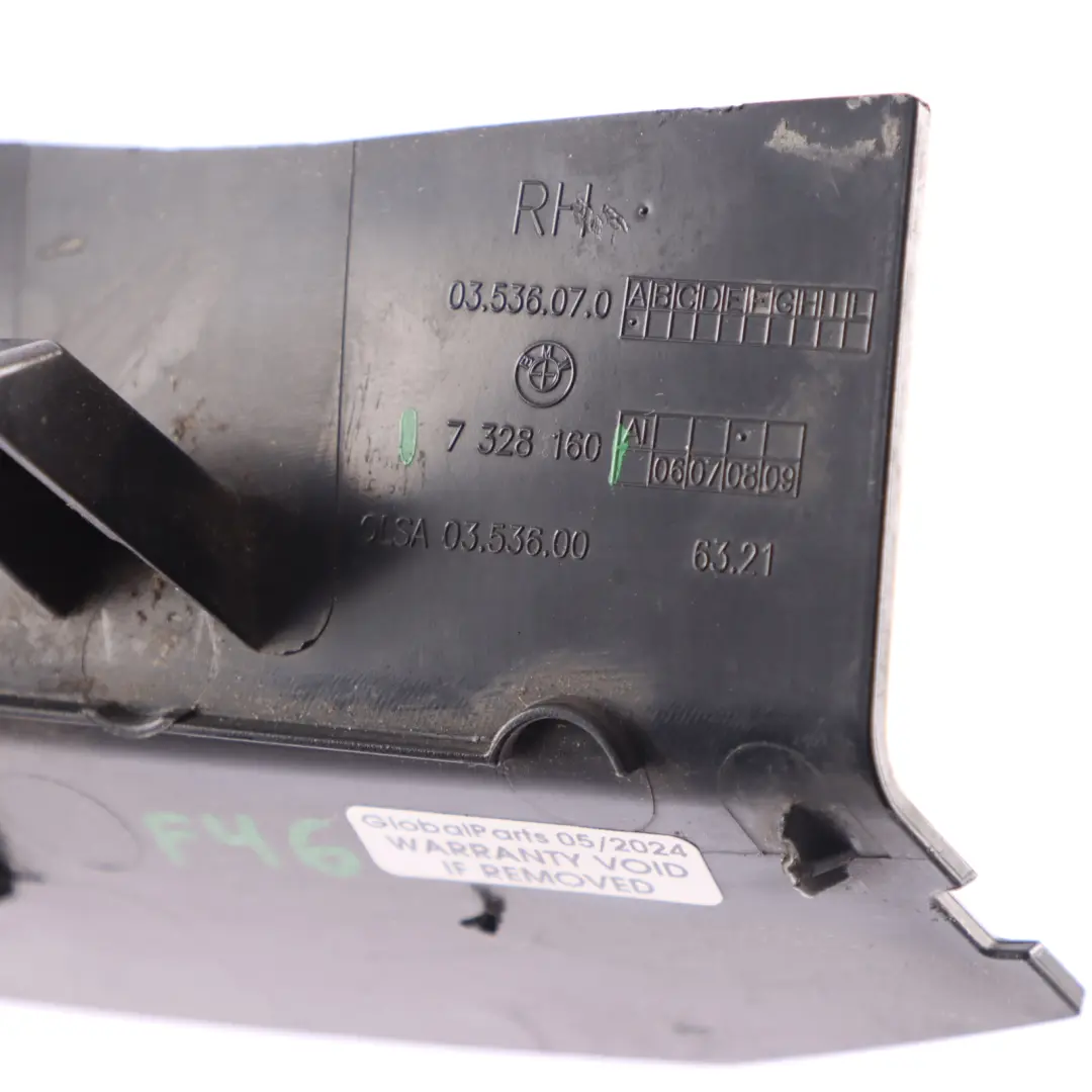 Taillight Trim BMW F46 Gran Tourer Rear Light Right O/S Water Drip Trim to with Part number 7328160 Taillight Trim BMW F46 Gran Tourer Rear Light Right O/S Water Drip Trim - SKU 7328160 - Part number 7328160