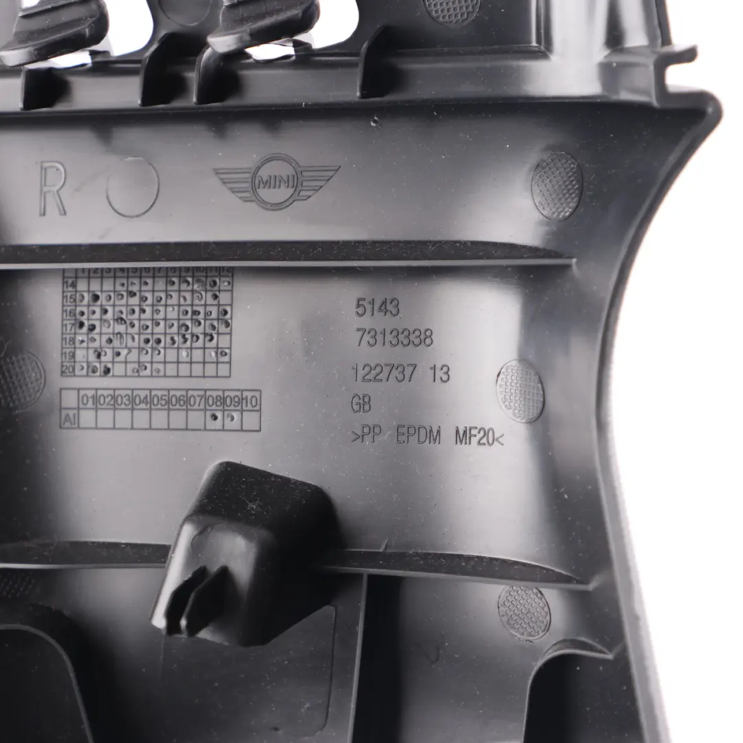 Mini F55 Cover B Column Trim Pillar Panel Right O/S Black 7313338 - SKU 7336894 - Part number 7336894