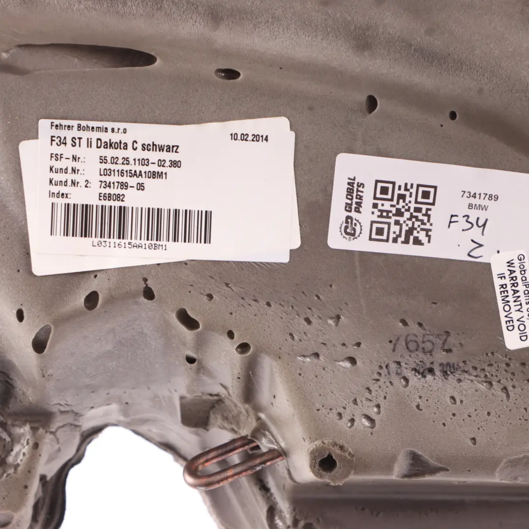 BMW F34 GT Boczek Kanapy Lewy Tył Skóra Dakota Czarna - SKU 7341789 - Numer Części 7341789