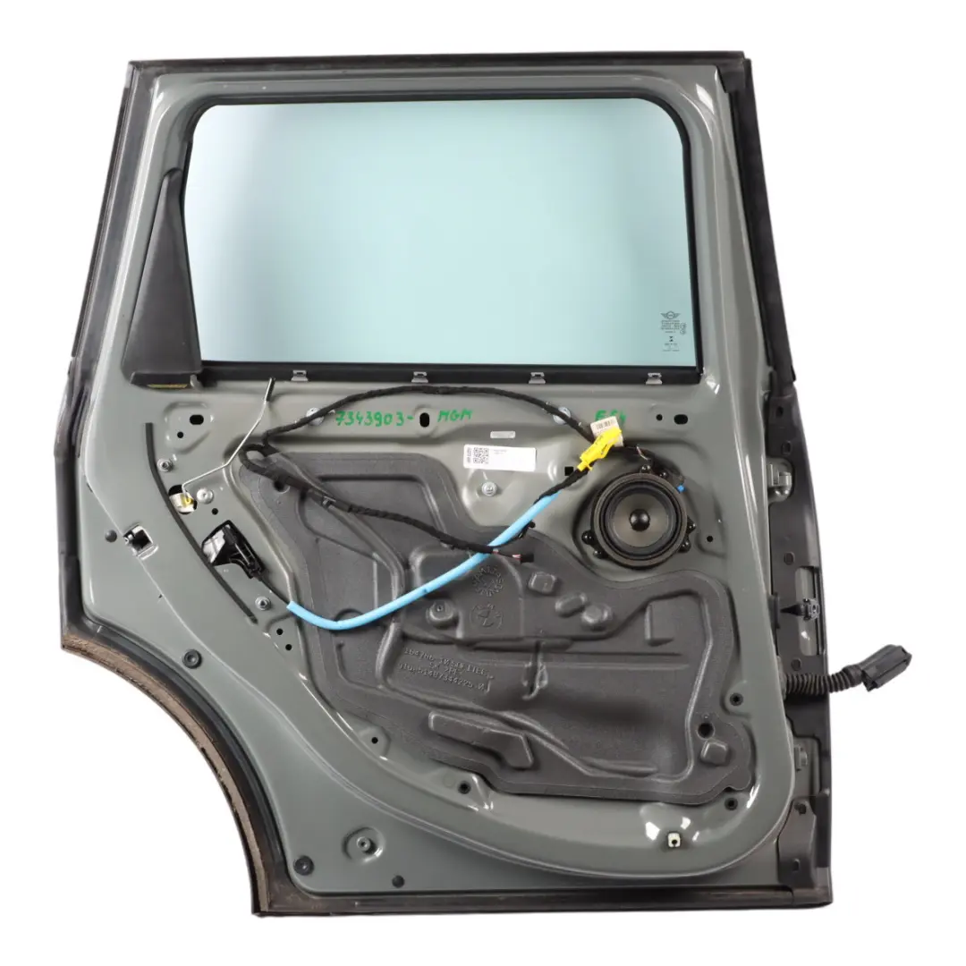Door Mini F54 Clubman Left N/S Moonwalk Grey Metallic - B71 to Rear with Part number 7343903 Rear Door Mini F54 Clubman Left N/S Moonwalk Grey Metallic - B71 - SKU 7343903-MGM - Part number 7343903