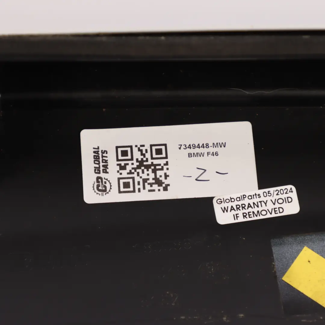 Spoiler Upper Trunk Lid Panel Mineral White - A96 to BMW F46 Gran Tourer Rear with Part number 7349448 BMW F46 Gran Tourer Rear Spoiler Upper Trunk Lid Panel Mineral White - A96 - SKU 7349448-MW - Part number 7349448