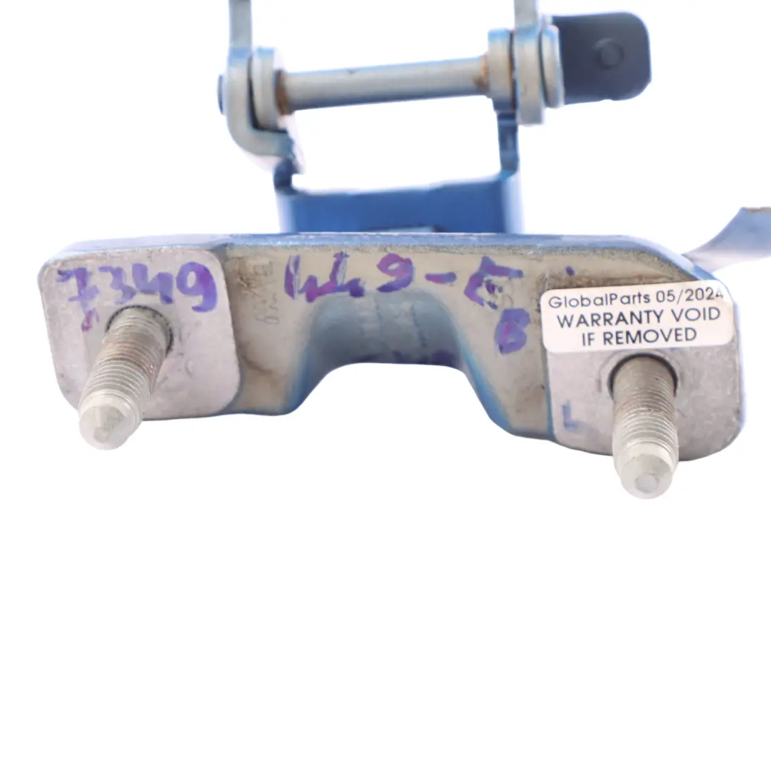 Hinge BMW F46 Trunk Lid Hinge Letf N/S Estorilblau Estoril Blue Metallic - B45 to with Part number 7349449 Hinge BMW F46 Trunk Lid Hinge Letf N/S Estorilblau Estoril Blue Metallic - B45 - SKU 7349449-EB - Part number 7349449