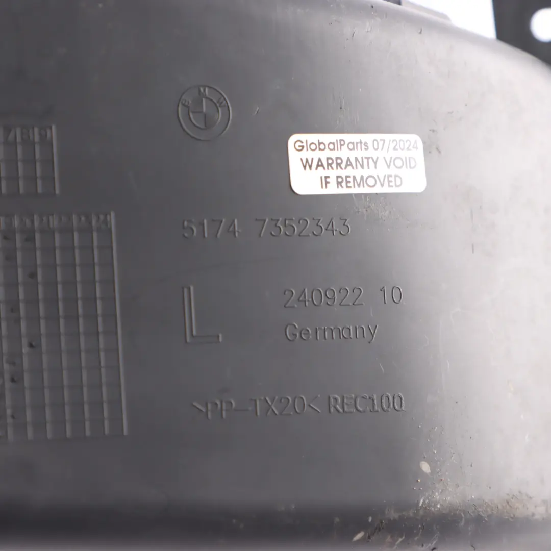 Brake Cooling Air Duct Channel Left N/S to Mini Cooper F56 with Part number 7352343 Mini Cooper F56 Brake Cooling Air Duct Channel Left N/S - SKU 7352343 - Part number 7352343