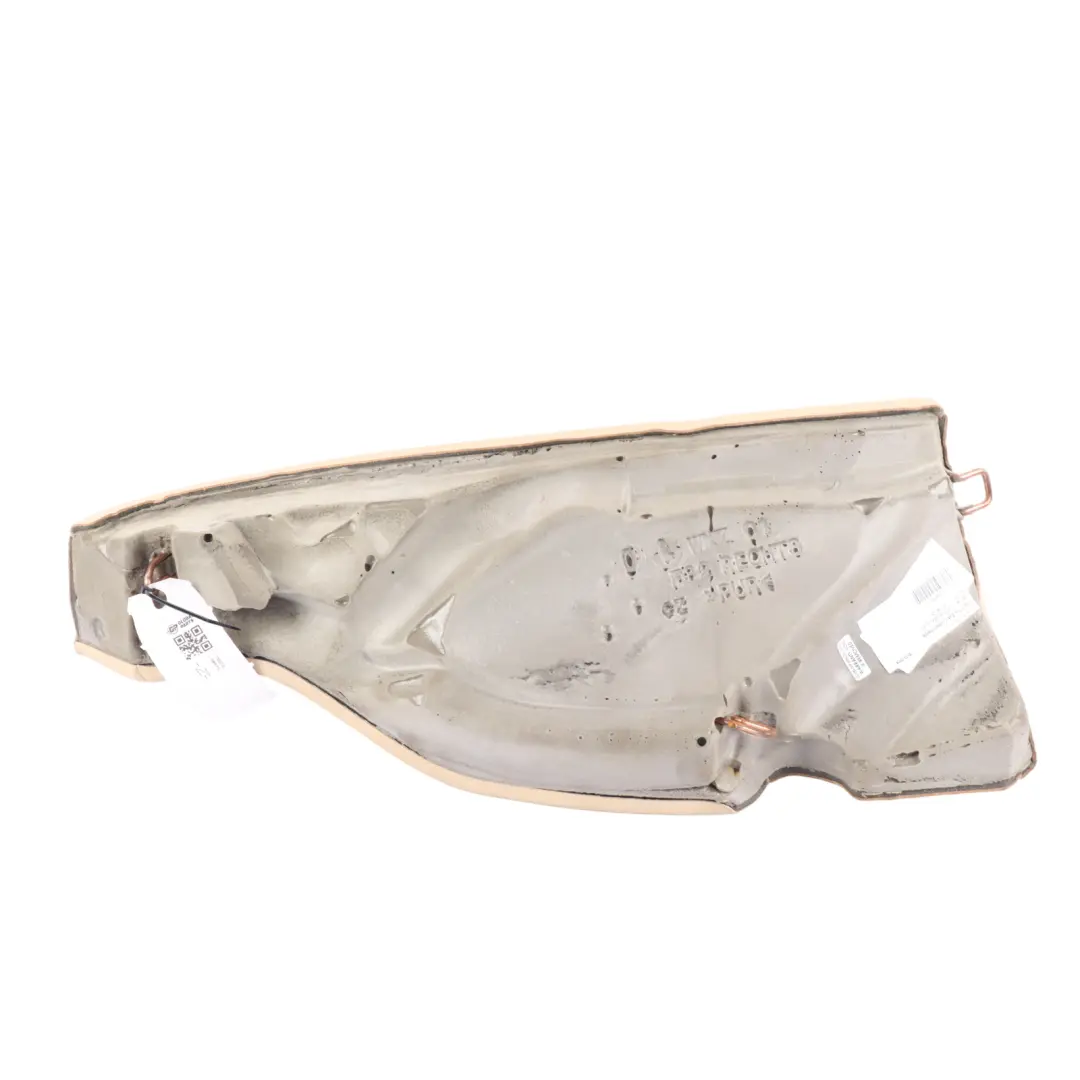 Finisher Right O/S Bench Side Lateral Cover Beige Leather to BMW F32 Rear Seat with Part number 7352730 BMW F32 Rear Seat Finisher Right O/S Bench Side Lateral Cover Beige Leather - SKU 7352730 - Part number 7352730