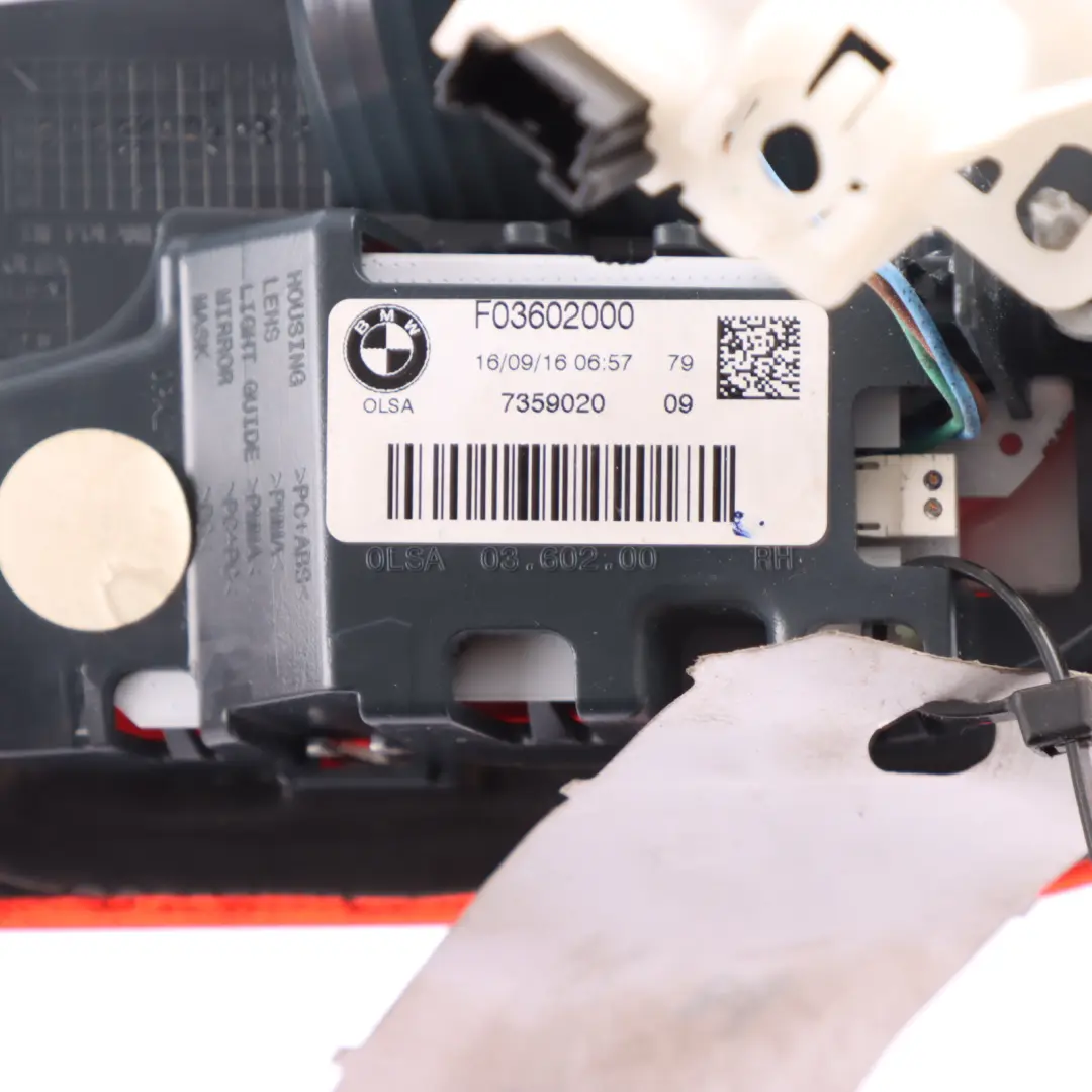 Lamp BMW F20 F21 LCI Light in Trunk Lid Right O/S Taillight to Rear with Part number 7359020 Rear Lamp BMW F20 F21 LCI Light in Trunk Lid Right O/S Taillight - SKU 7359020-2 - Part number 7359020