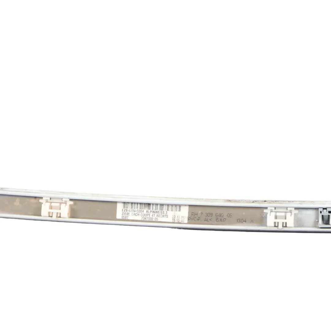 Roof Moulding Right O/S Railing Trim Strip Alpinweiss 300 to BMW F36 with Part number 7372800 BMW F36 Roof Moulding Right O/S Railing Trim Strip Alpinweiss 300 - SKU 7372800-AW - Part number 7372800