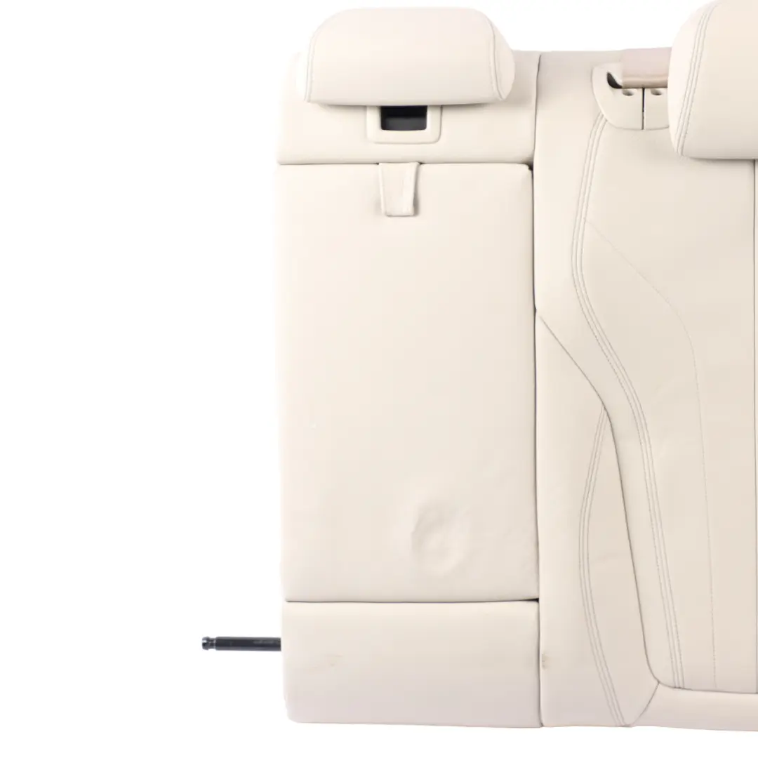 Left N/S Backrest Cushion Cover Leather Dakota Ivory White to BMW X6 F16 Seat Rear with Part number 7378985 BMW X6 F16 Seat Rear Left N/S Backrest Cushion Cover Leather Dakota Ivory White - SKU 7378985 - Part number 7378985