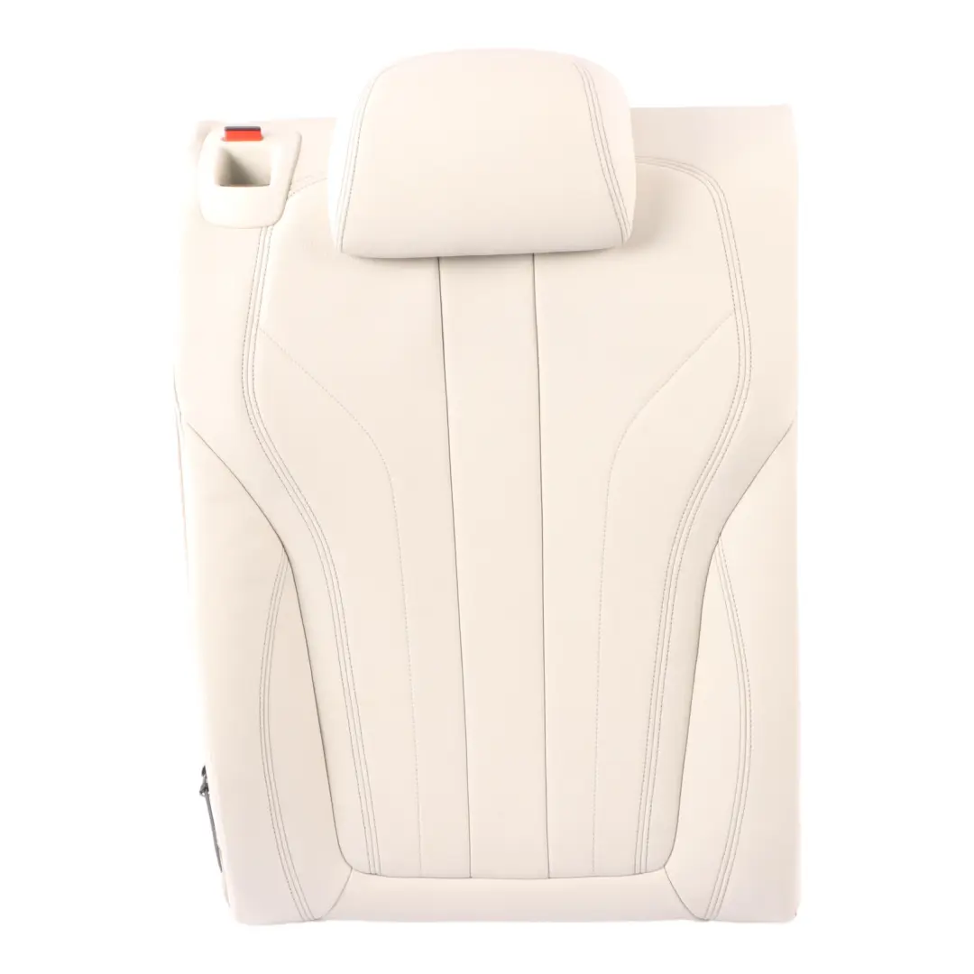 Right O/S Backrest Cushion Cover Leather Dakota Ivory White to BMW X6 F16 Seat Rear with Part number 7378986 BMW X6 F16 Seat Rear Right O/S Backrest Cushion Cover Leather Dakota Ivory White - SKU 7378986 - Part number 7378986