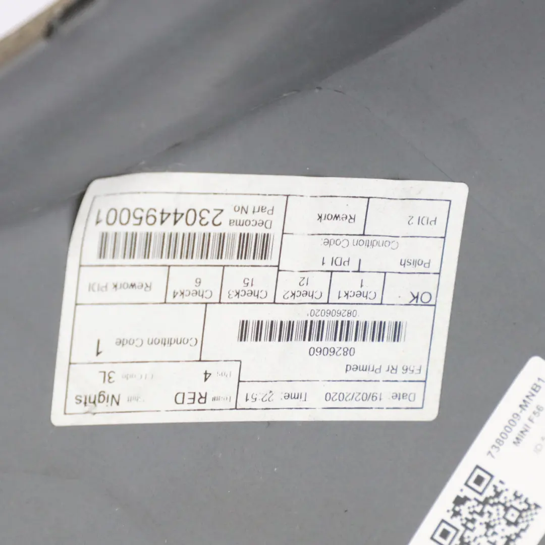 Heckstoßstange Verkleidung Midnight Black Metallic - A94 für Mini F56 F57 mit Teilenummer 7380009 Mini F56 F57 Heckstoßstange Verkleidung Midnight Black Metallic - A94 - SKU 7380009-MNB1 - Teilenummer 7380009