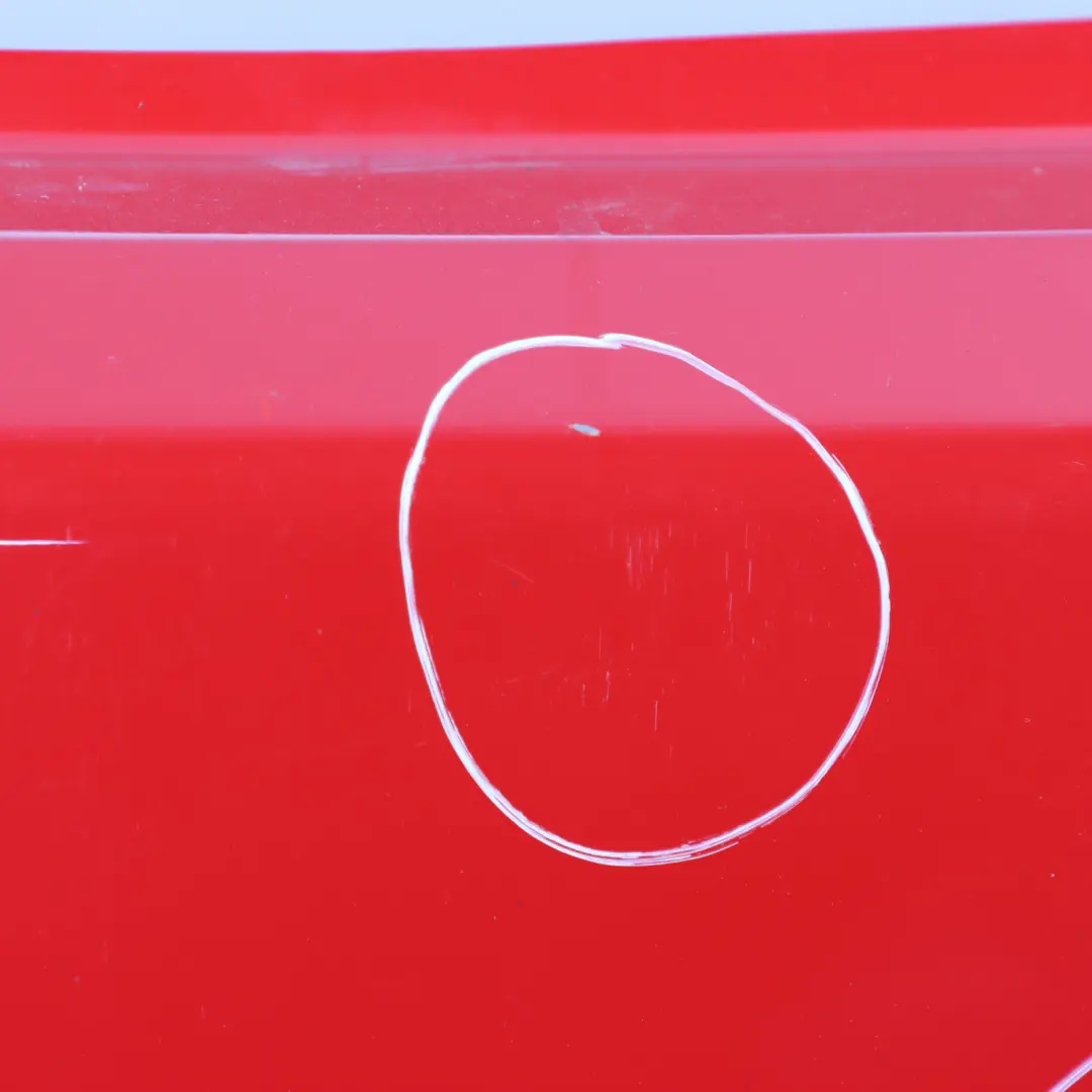 Bumper Mini F55 Complete Trim Panel Covering Chili Red - 851 to Rear with Part number 7380024 Rear Bumper Mini F55 Complete Trim Panel Covering Chili Red - 851 - SKU 7380024-CHRED - Part number 7380024