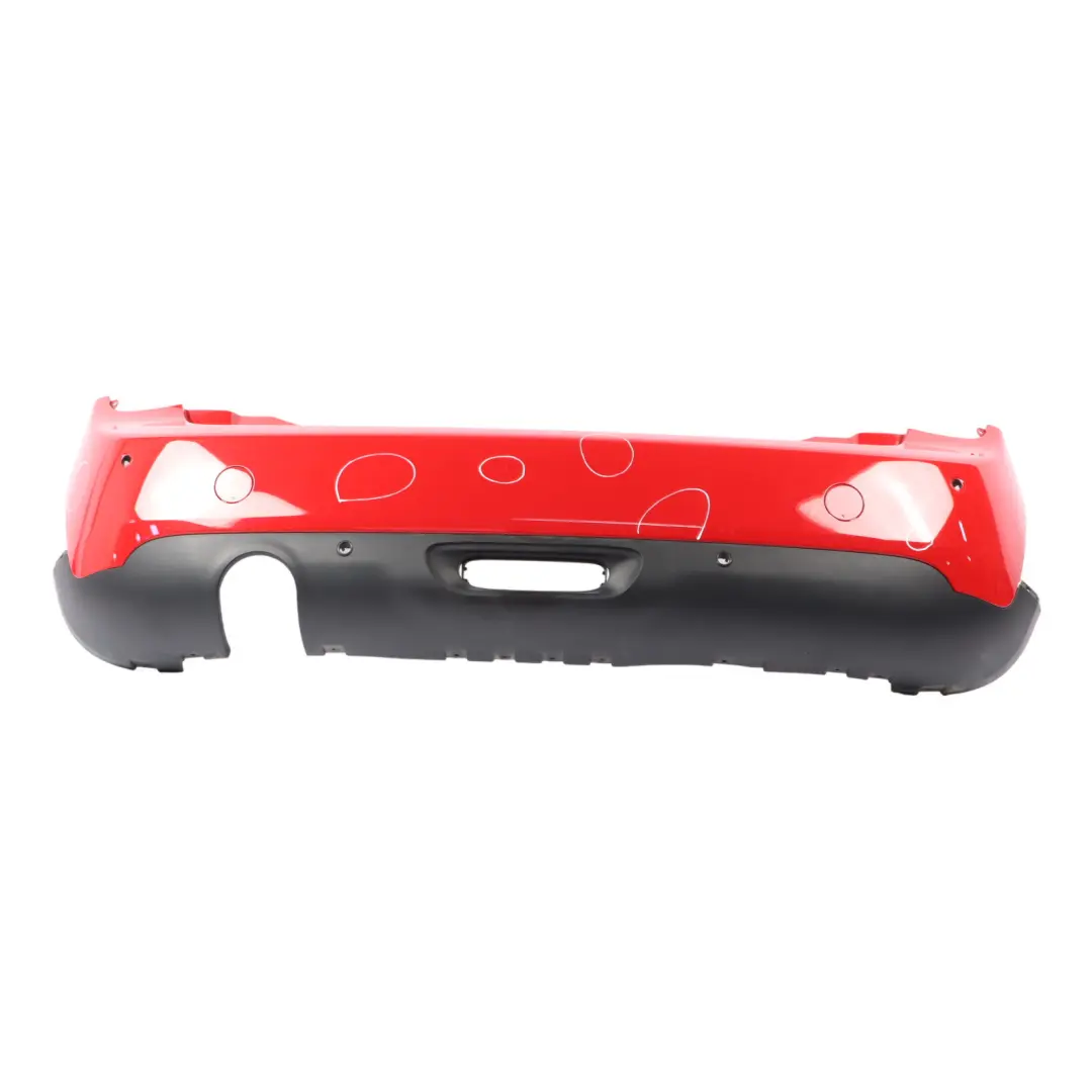 Bumper Mini F55 Complete Trim Panel Covering Chili Red - 851 to Rear with Part number 7380024 Rear Bumper Mini F55 Complete Trim Panel Covering Chili Red - 851 - SKU 7380024-CHRED - Part number 7380024