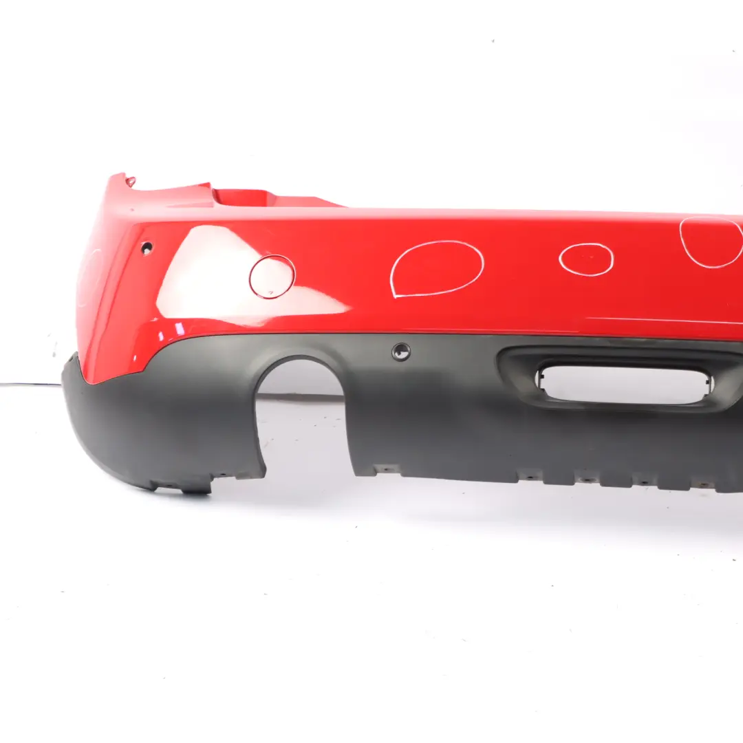 Bumper Mini F55 Complete Trim Panel Covering Chili Red - 851 to Rear with Part number 7380024 Rear Bumper Mini F55 Complete Trim Panel Covering Chili Red - 851 - SKU 7380024-CHRED - Part number 7380024