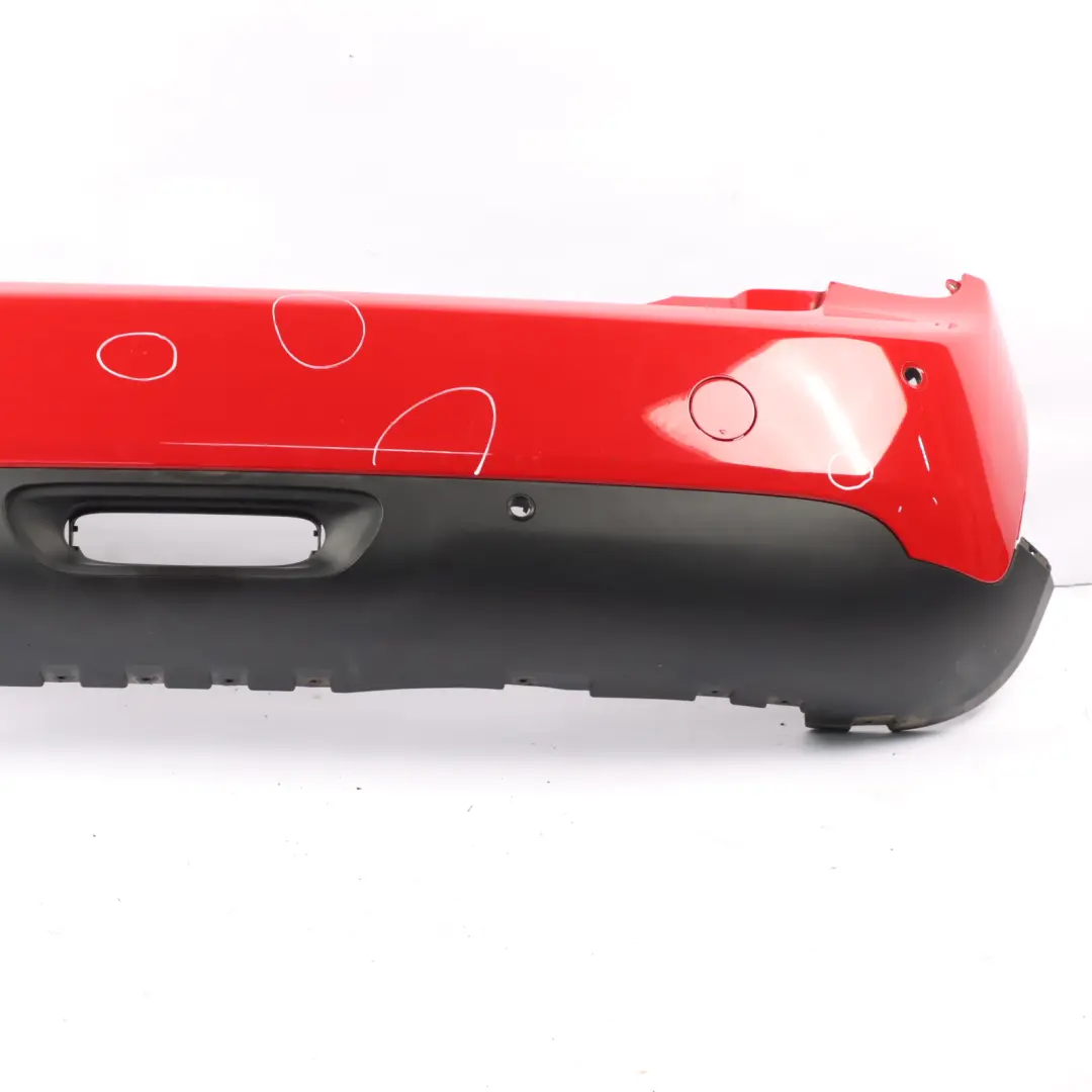 Bumper Mini F55 Complete Trim Panel Covering Chili Red - 851 to Rear with Part number 7380024 Rear Bumper Mini F55 Complete Trim Panel Covering Chili Red - 851 - SKU 7380024-CHRED - Part number 7380024
