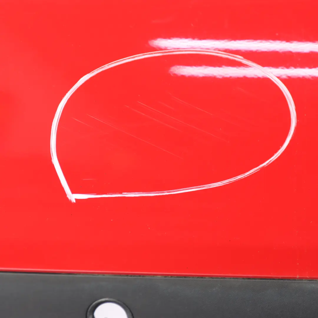 Bumper Mini F55 Complete Trim Panel Covering Chili Red - 851 to Rear with Part number 7380024 Rear Bumper Mini F55 Complete Trim Panel Covering Chili Red - 851 - SKU 7380024-CHRED - Part number 7380024