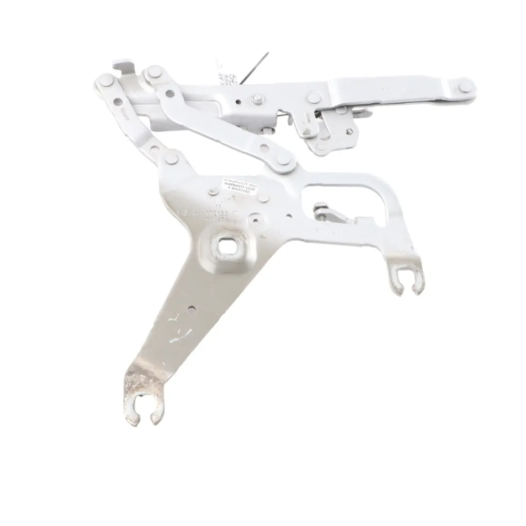 BMW X5 F15 X6 F16 Charnière de Capot Droite Argent Glacier Métallisé A83 7294530 - SKU 7381782-GSB - Numéro de pièce 7381782