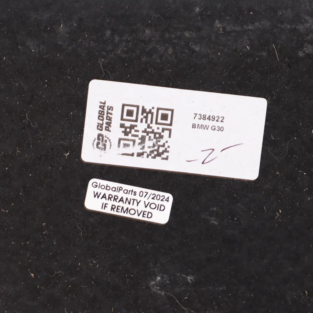 Trunk Floor Boot Luggage Compartment Carpet Mat Cover Liner to BMW G30 with Part number 7384922 BMW G30 Trunk Floor Boot Luggage Compartment Carpet Mat Cover Liner - SKU 7384922 - Part number 7384922