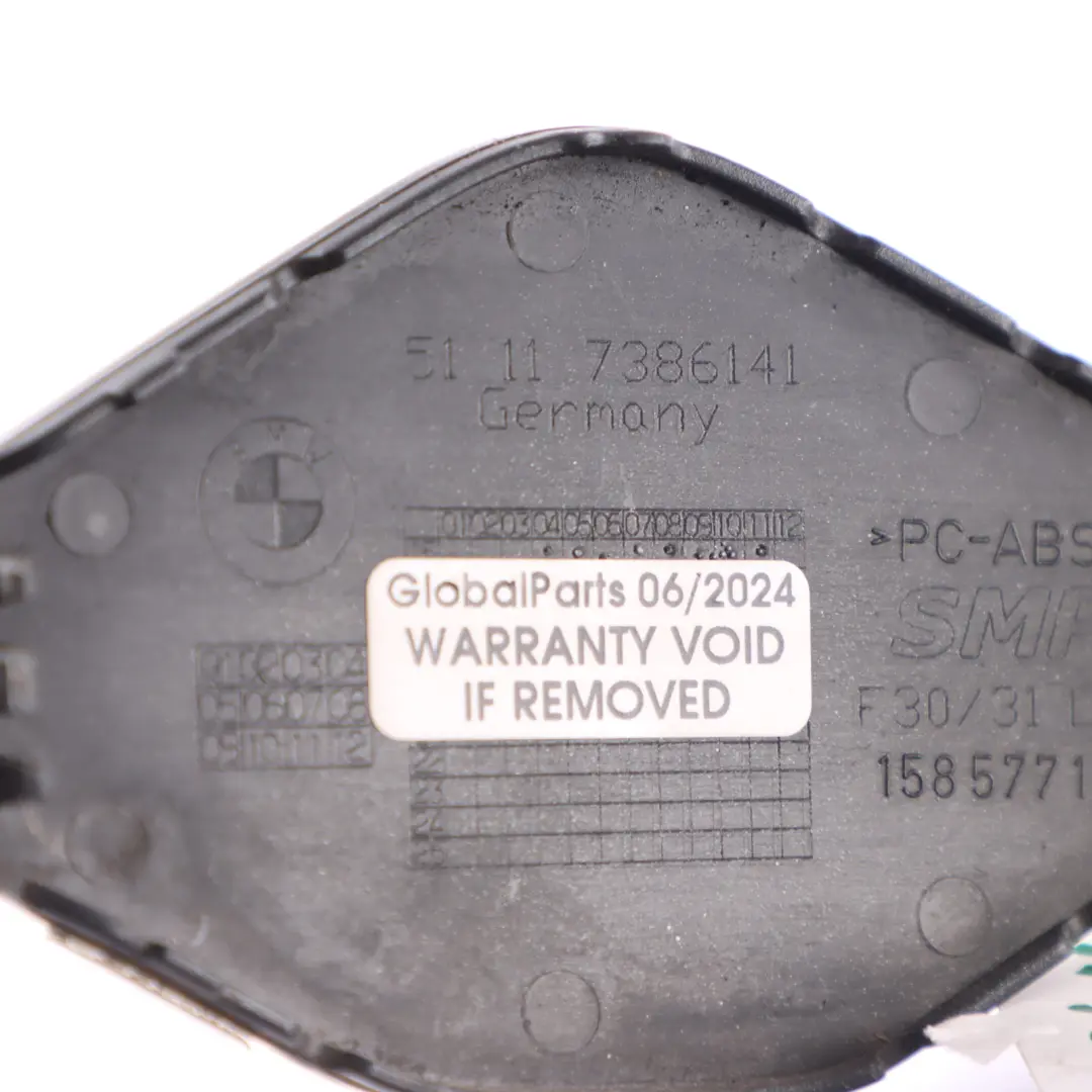  Towing Eye Cover BMW F30 F31 LCI Front Bumper Flap Alpine White 3 - 300 7386141 - SKU 7396837-AW - Part number 7396837