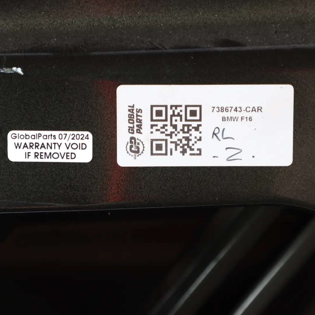 BMW X6 F16 Door Rear Left N/S Carbonschwarz Carbon Black Metallic - 416 - SKU 7386743-CAR - Part number 7386743