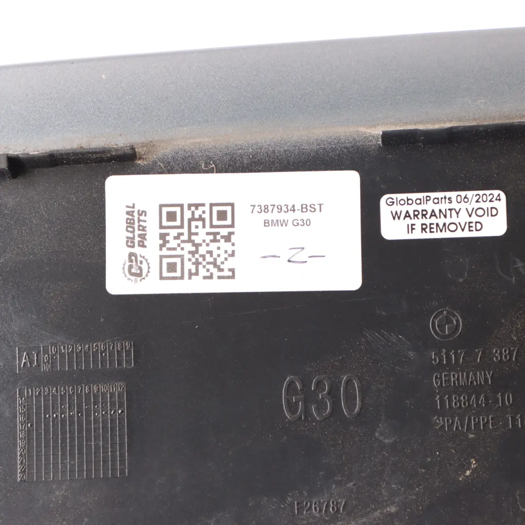 Cap BMW G30 Fuel Fill-in Flap Filler Cover Bluestone Metallic C2Y to Fuel with Part number 7387934 Fuel Cap BMW G30 Fuel Fill-in Flap Filler Cover Bluestone Metallic C2Y - SKU 7387934-BST - Part number 7387934