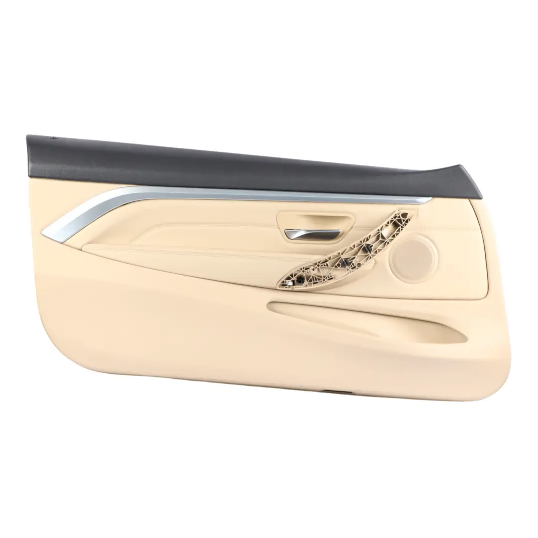 BMW F32 F33 LCI Front Door Card Left N/S Lining Panel Cover Leather Veneto Beige - SKU 7389505 - Part number 7389505