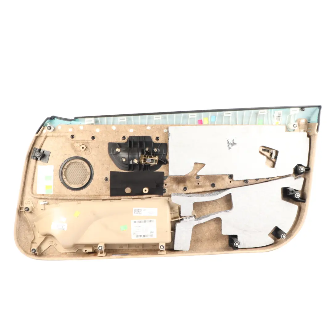 BMW F32 F33 LCI Front Door Card Left N/S Lining Panel Cover Leather Veneto Beige - SKU 7389505 - Part number 7389505