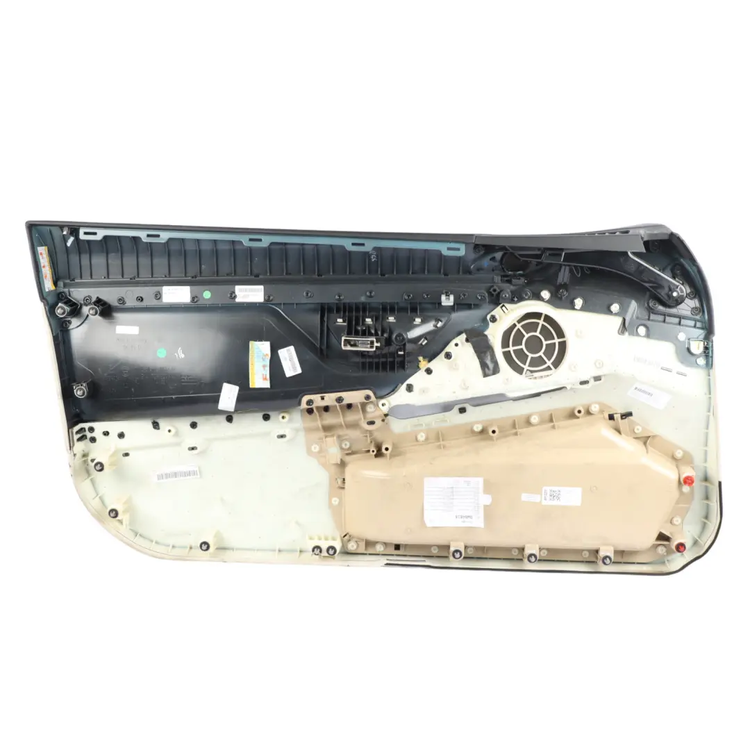 BMW F32 F33 LCI Front Door Card Left N/S Lining Panel Cover Leather Veneto Beige - SKU 7389505 - Part number 7389505