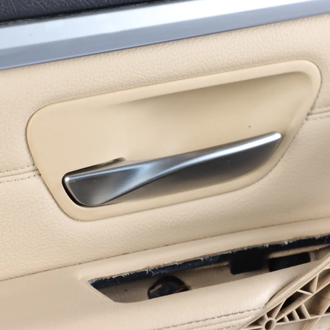 BMW F32 F33 LCI Front Door Card Left N/S Lining Panel Cover Leather Veneto Beige - SKU 7389505 - Part number 7389505