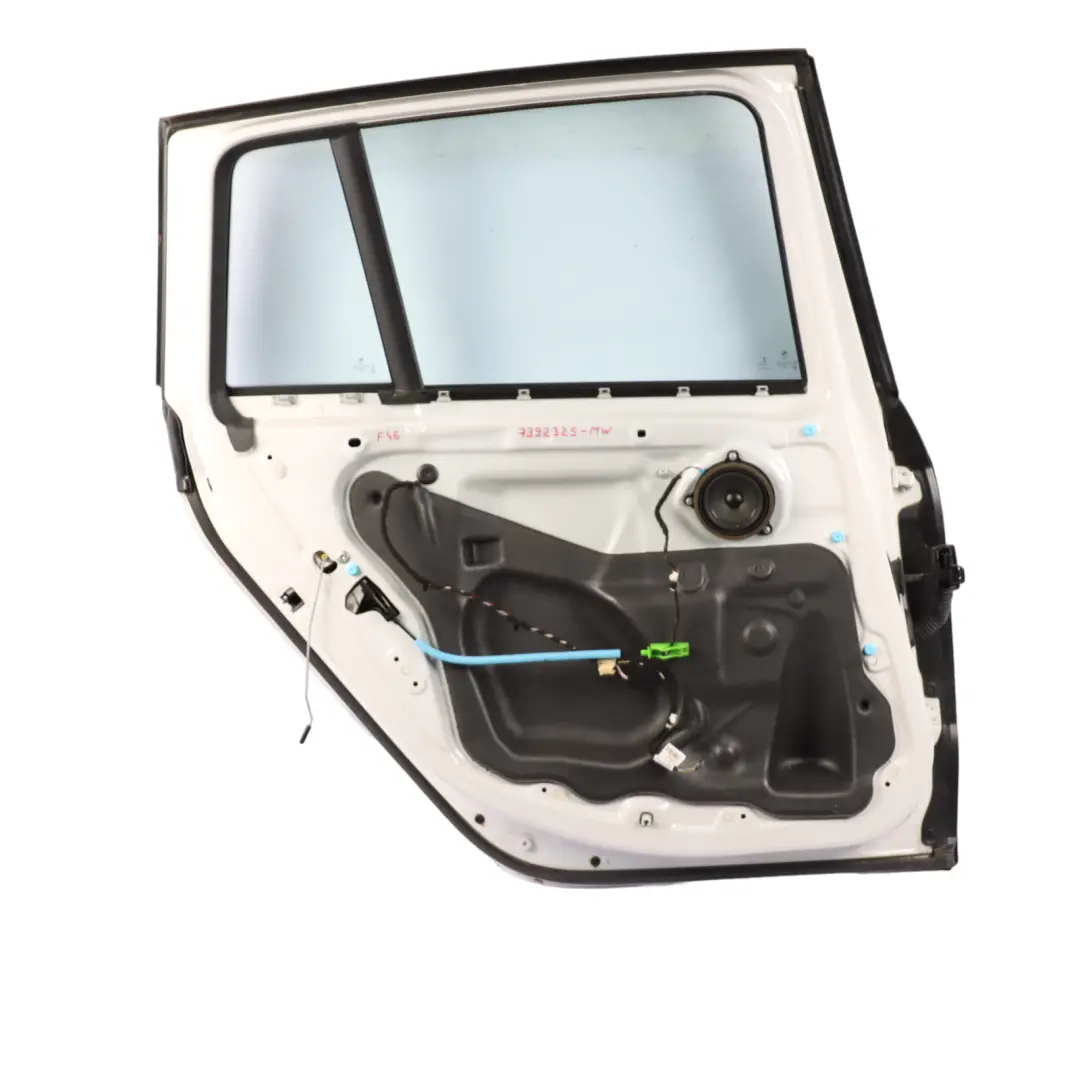 Door Rear Left N/S Mineralweiss Mineral White - A96 to BMW F46 Gran Tourer with Part number 7392325 BMW F46 Gran Tourer Door Rear Left N/S Mineralweiss Mineral White - A96 - SKU 7392325-MW - Part number 7392325