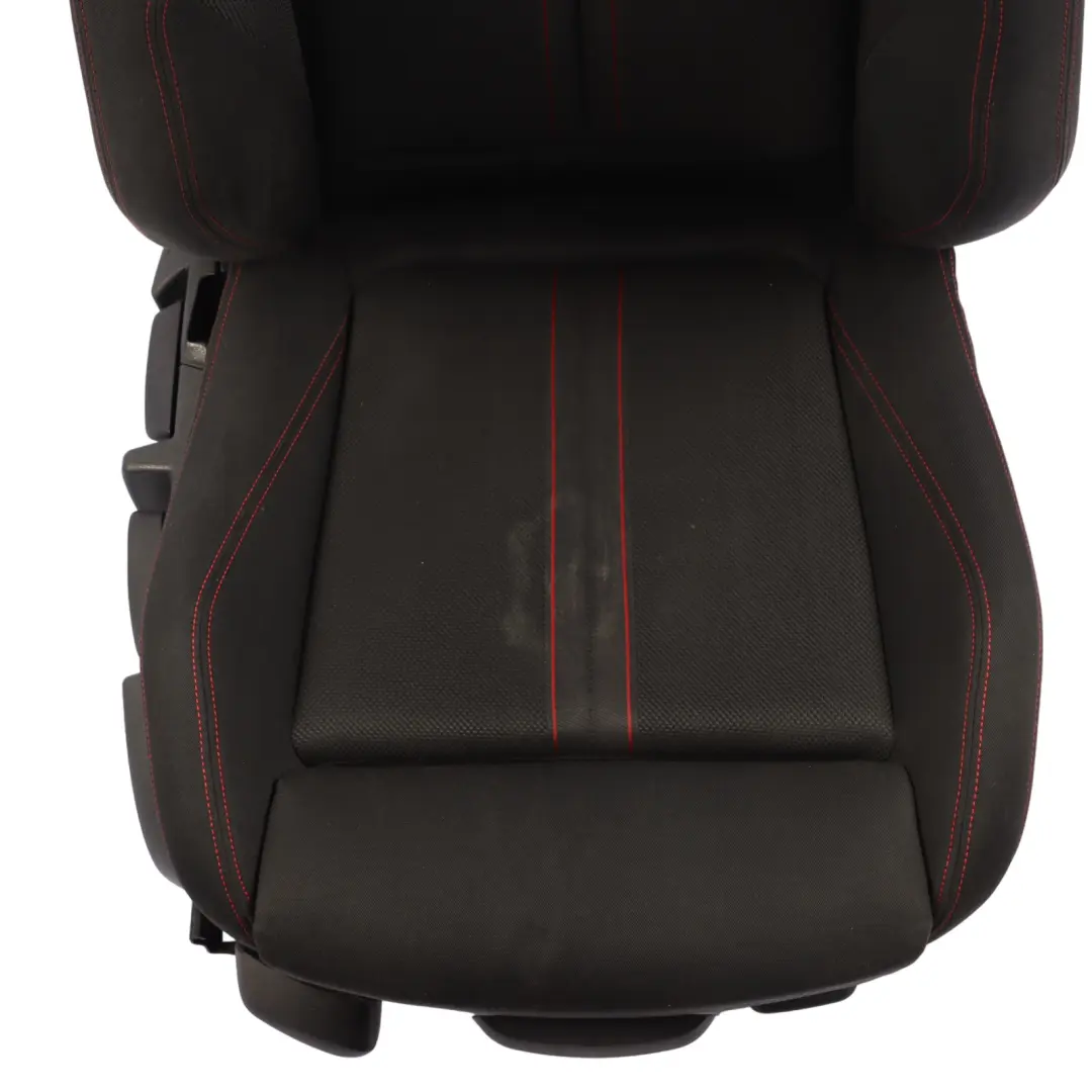 BMW F30 LCI Front Seat Sport Heated Right O/S Fabric Cloth Anthrazit Red - SKU 7392460-2 - Part number 7392460