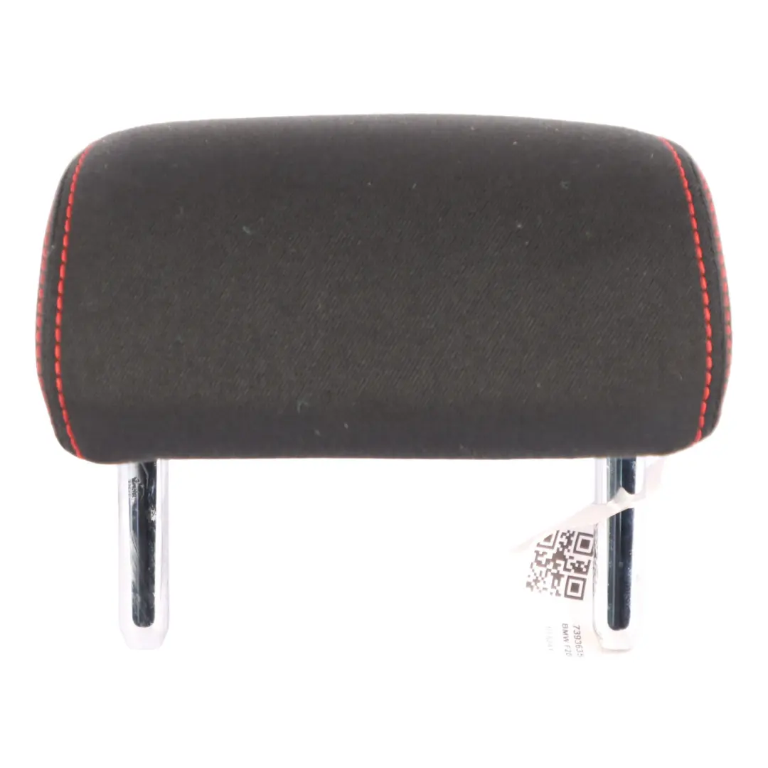 Headrest BMW F20 F30 LCI Rear Centre Head Rest Cloth Black Red to Seat with Part number 7393635 Seat Headrest BMW F20 F30 LCI Rear Centre Head Rest Cloth Black Red - SKU 7393635 - Part number 7393635