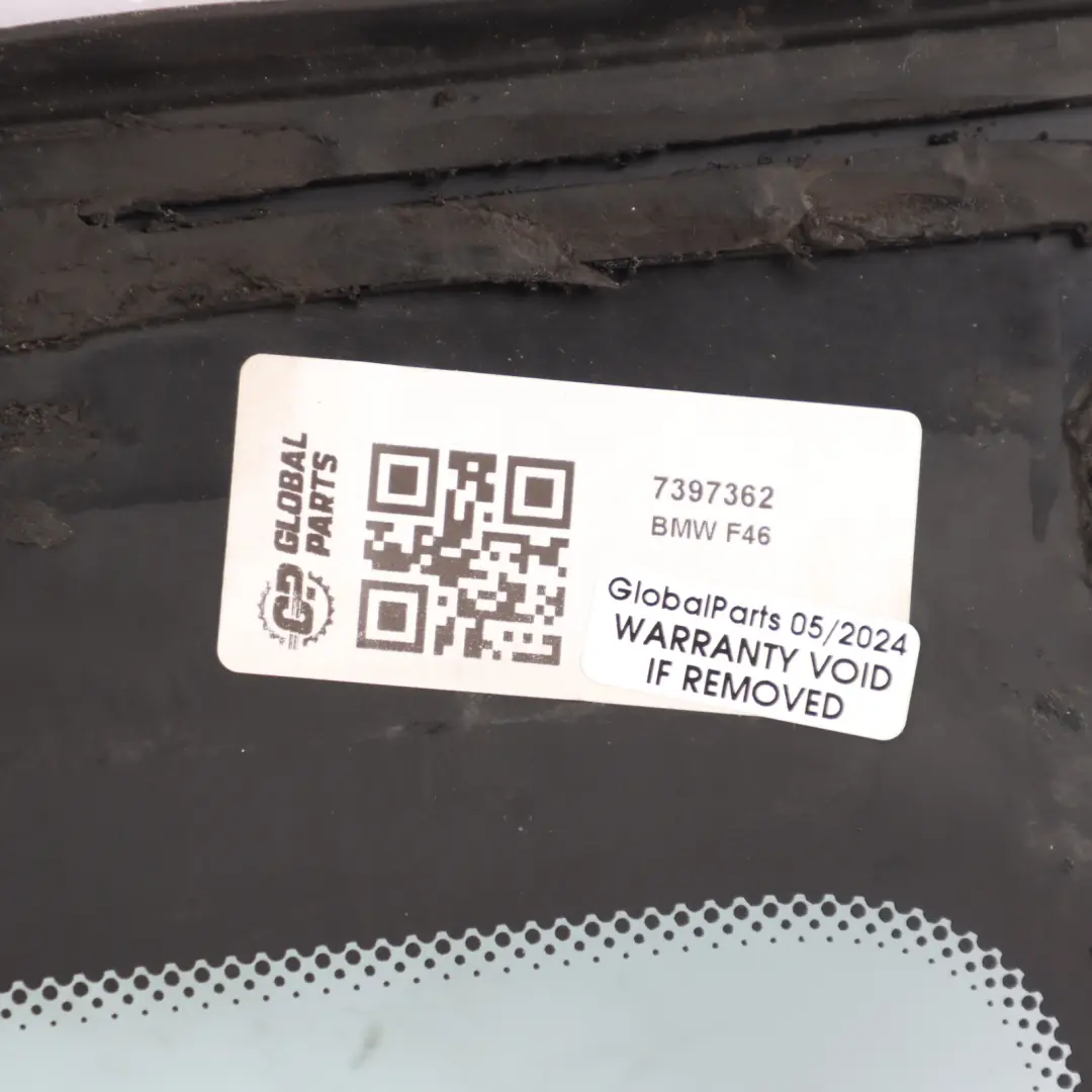 Side Window Quarter Rear Right O/S Glass Glazing AS2 High Gloss to BMW F46 with Part number 7397362 BMW F46 Side Window Quarter Rear Right O/S Glass Glazing AS2 High Gloss - SKU 7397362 - Part number 7397362