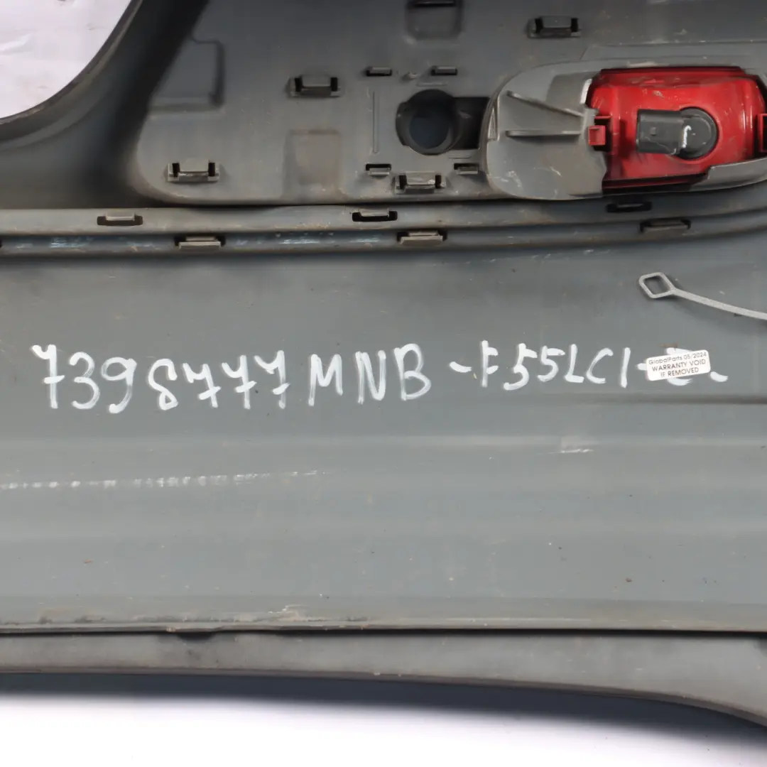 Bumper Mini F55 JCW Cooper S Complete Trim Panel Cover Midnight Black A94 to Rear with Part number 7398777 Rear Bumper Mini F55 JCW Cooper S Complete Trim Panel Cover Midnight Black A94 - SKU 7398777-MNB - Part number 7398777