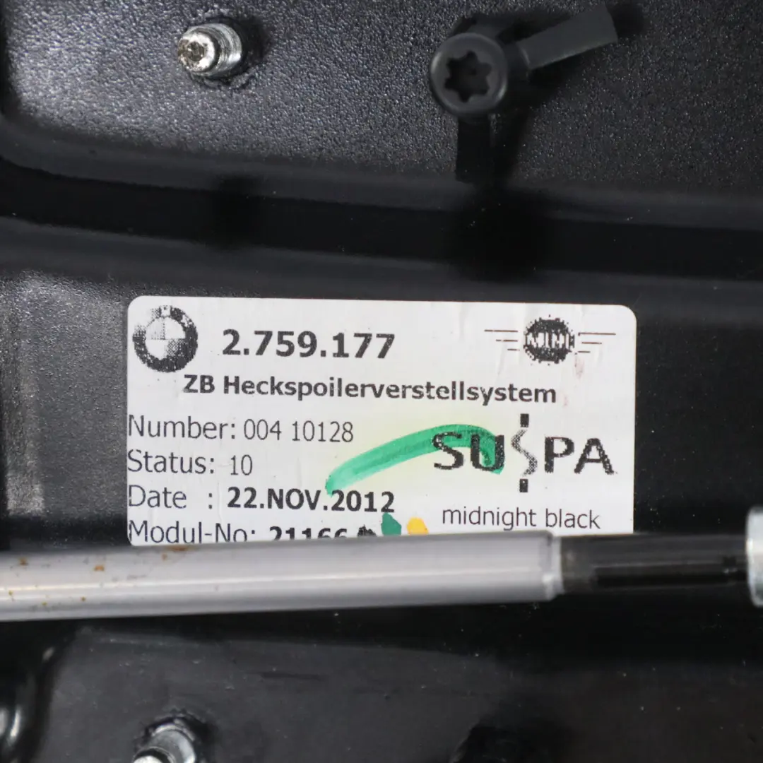 Heckspoiler Elektrisch Aktiv Spoiler Aktuator Motor Mechanismus für Mini Coupe R58 mit Teilenummer 7400288 Mini Coupe R58 Heckspoiler Elektrisch Aktiv Spoiler Aktuator Motor Mechanismus - SKU 7400288-2 - Teilenummer 7400288