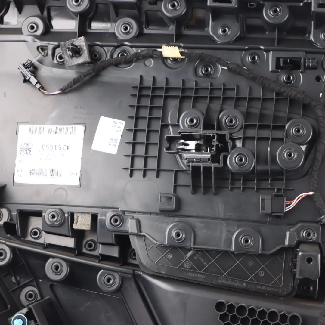 Door Card Rear Right O/S Door Lining Panel Cloth Fabric Anthracite to BMW F45 F46 with Part number 7405012 BMW F45 F46 Door Card Rear Right O/S Door Lining Panel Cloth Fabric Anthracite - SKU 7405012 - Part number 7405012