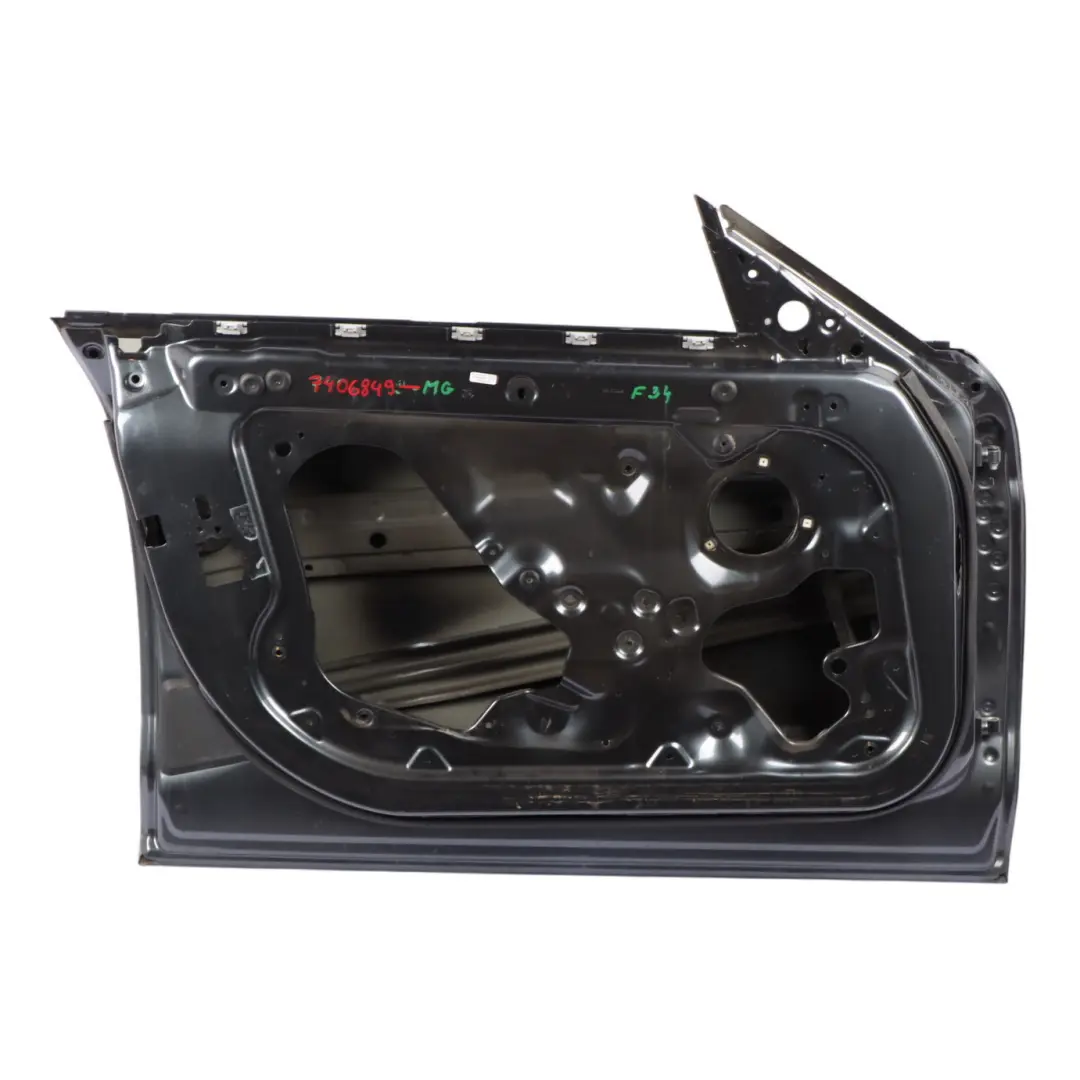 Front Left Door N/S Mineralgrau Grey Metallic - B39 to BMW F34 GT with Part number 7406849 BMW F34 GT Front Left Door N/S Mineralgrau Grey Metallic - B39 - SKU 7406849-MG - Part number 7406849