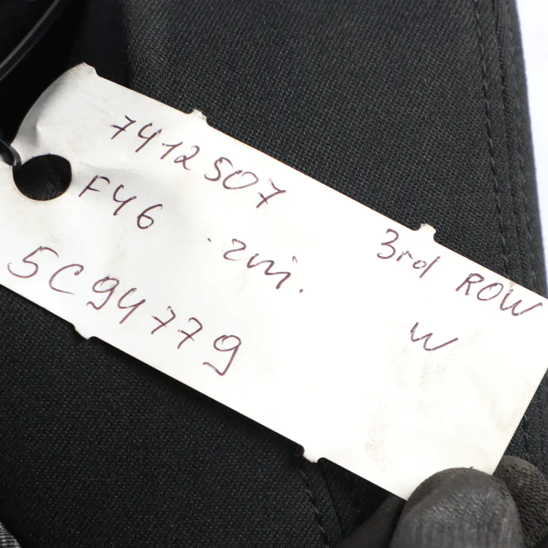 3rd Seat Row Cover Backrest Third Row Cloth Fabric Anthracite to BMW F46 Rear with Part number 7412507 BMW F46 Rear 3rd Seat Row Cover Backrest Third Row Cloth Fabric Anthracite - SKU 7412507 - Part number 7412507