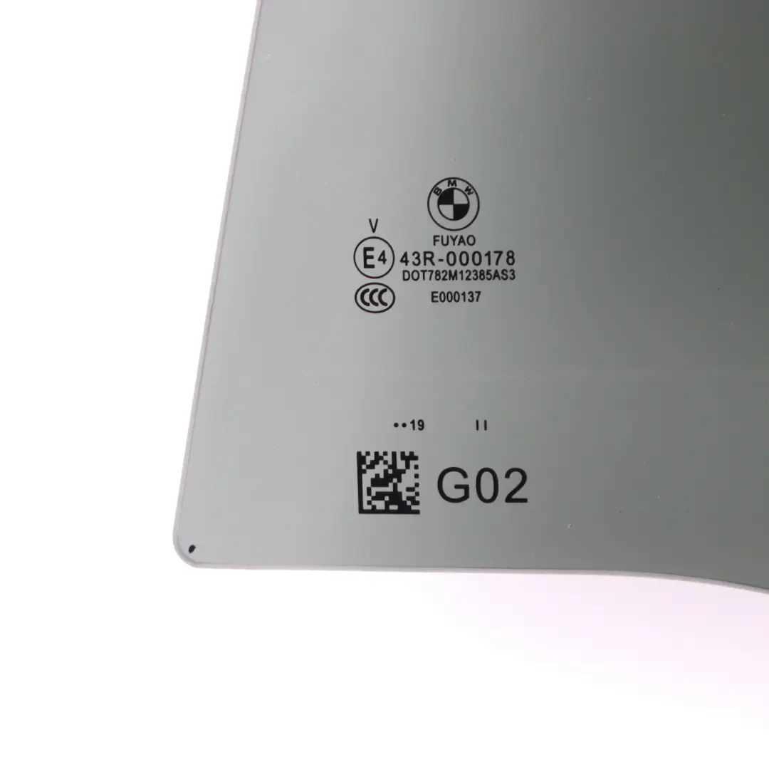 Vitre Fenêtre Latérale Porte Arrière Gauche AS3 pour BMW X4 G02 F98 à propos du numéro de pièce 7417375 BMW X4 G02 F98 Vitre Fenêtre Latérale Porte Arrière Gauche AS3 - SKU 7417375 - Numéro de pièce 7417375