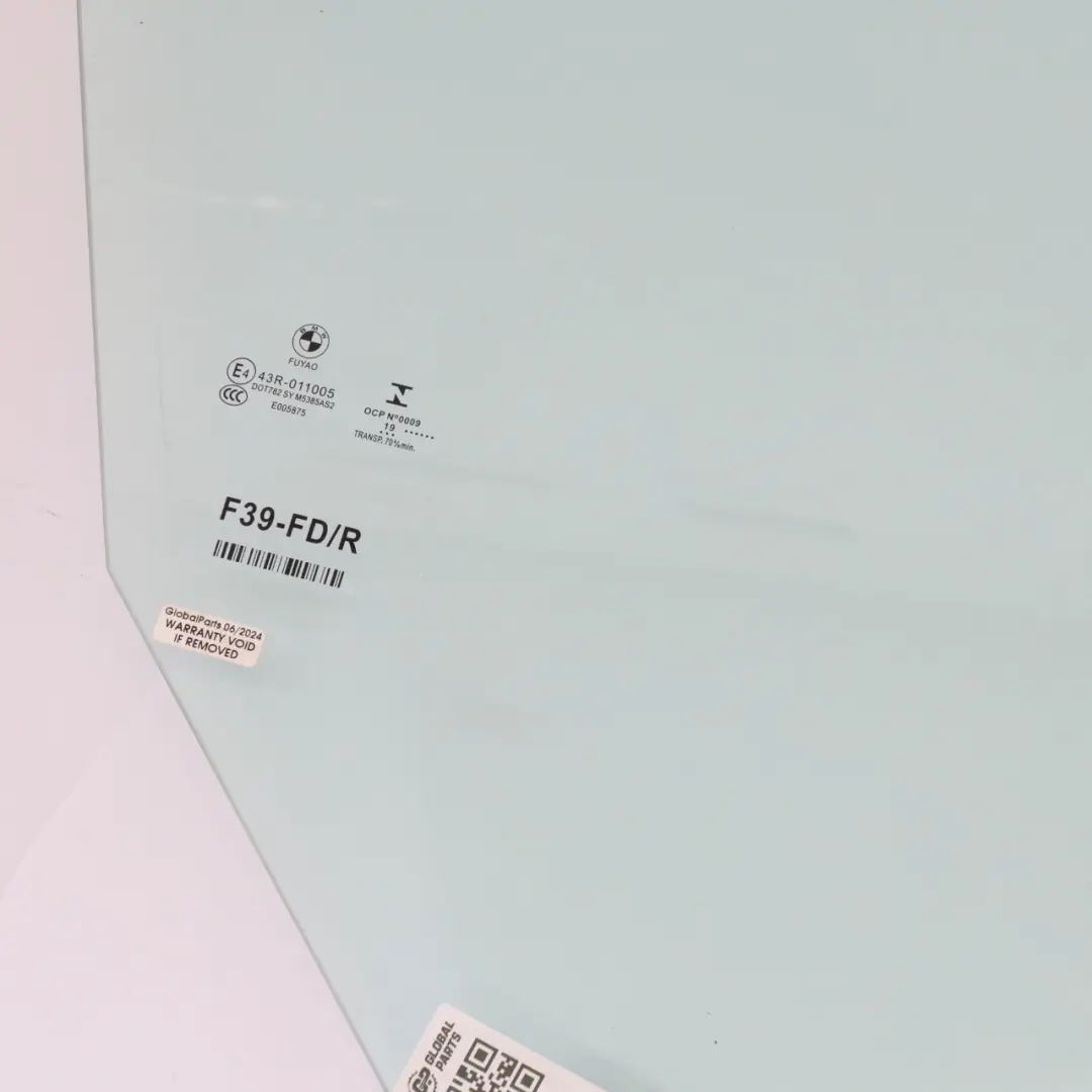 BMW X2 F39 Puerta Ventana Lateral Delantera Derecha Acristalamiento AS2 - SKU 7420396 - Número de pieza 7420396