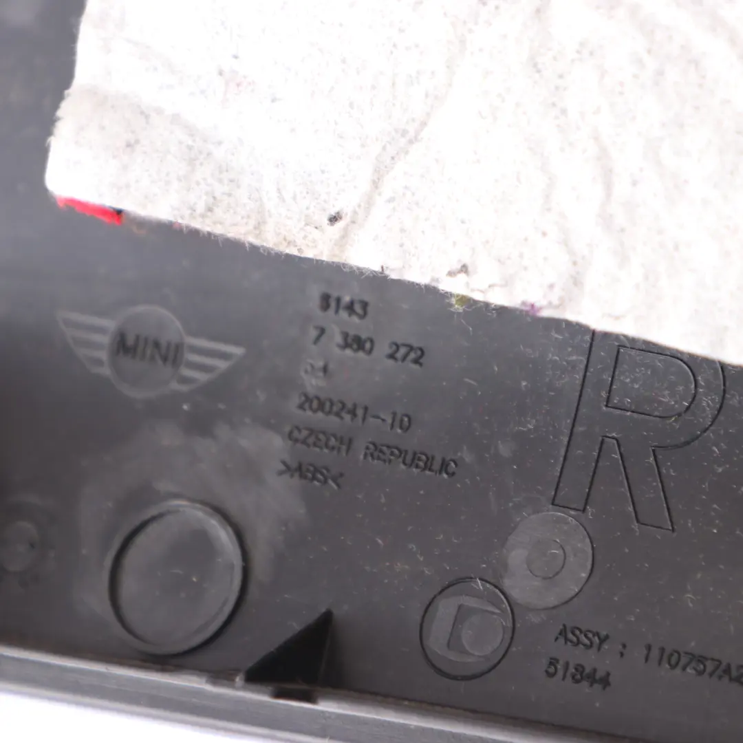 Pillar C Cover Mini F60 Interior Trim Panel Bottom Right O/S Black 7427053 to with Part number 7427054 Pillar C Cover Mini F60 Interior Trim Panel Bottom Right O/S Black 7427053 - SKU 7427054 - Part number 7427054