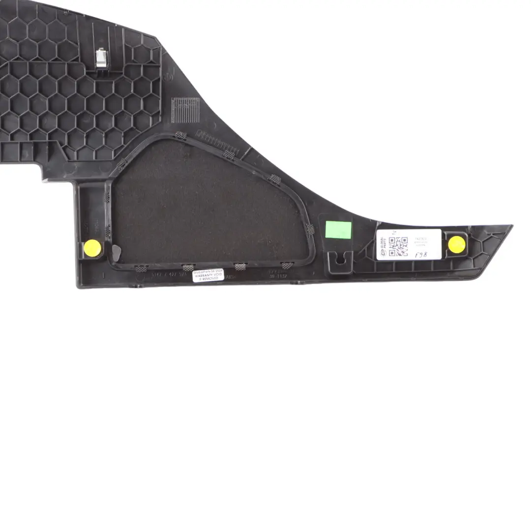 Boot Rear Left N/S Top Upper Trim Panel Black to BMW X4 G02 Tailgate with Part number 7427573 BMW X4 G02 Tailgate Boot Rear Left N/S Top Upper Trim Panel Black - SKU 7427573 - Part number 7427573